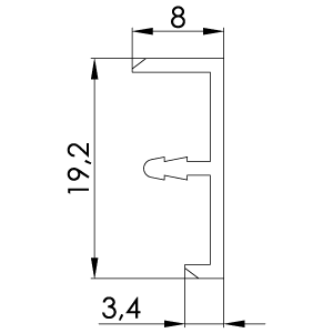 Купить TS-421 \ Профиль окантовочный TS-421 \ Профиль окантовочный – купить